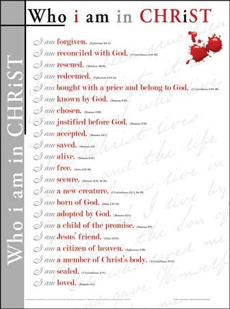Who I Am In Christ Laminated Wall Chart 9781596363991 Christianbook Com