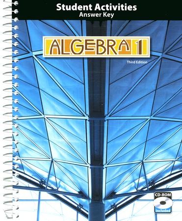 BJU Press Algebra 1 Grade 9 Activities Manual Key (3rd Edition ...