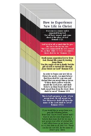 New Life Plan of Salvation Bookmark pack of 25 - Christianbook.com
