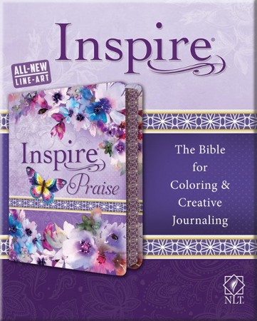 NLT Inspire PRAISE Bible, Purple Imitation Leather with Floral Design ...