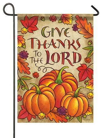 Give Thanks To the Lord Flag, Pumpkins, Small: Tina Wenke ...