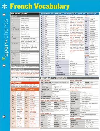 French Vocabulary SparkCharts: SparkNotes: 9781411470385 ...