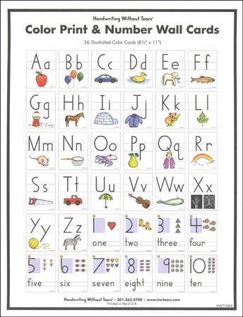 Get Set For School ~ Alphabet & Numbers Pre-K Color Wall Cards Set of 36 