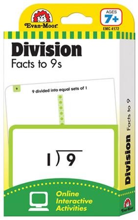 Learning Line Division Facts To 9s Flashcards Grades 2 3