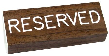 Reserved Pew Sign, Walnut - Christianbook.com