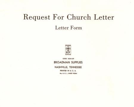 Church Letter Request Forms, RCL, 50: 9780805480726 ...