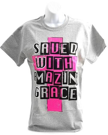 SWAG, Saved with Amazing Grace Shirt, Gray, X-Large - Christianbook.com