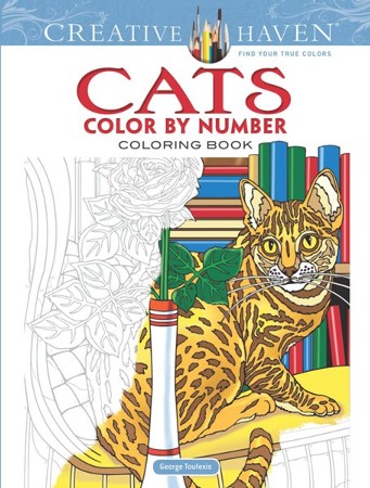 Large Print Color By Number Adult Coloring Book: 50 Easy and Beautiful  Color by Numbers Collection. (Paperback)