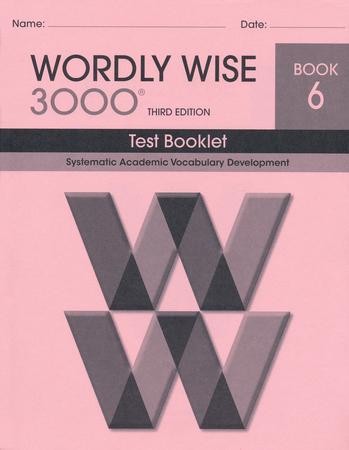 Wordly Wise 3000 Book 6 Test 3rd Ed. (Homeschool Edition ...