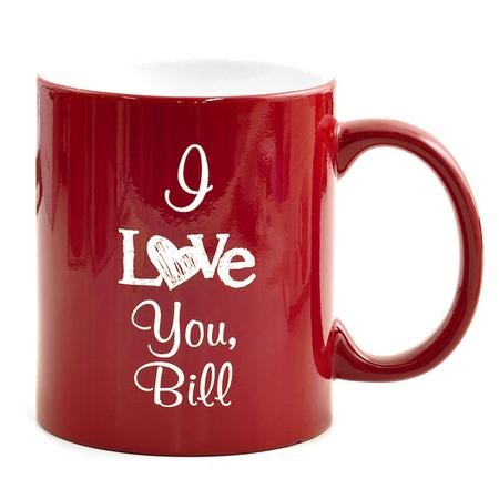 Personalized, Ceramic Mug, I Love You, Red - Christianbook.com