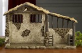 Lighted Stable for 7-inch Real-Life Nativity Set