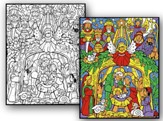 Colorful Nativity Color Your Own Advent Calendar