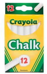 Crayola, White Chalk, 12 Pieces