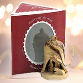 Nativity Diorama Bell Olive Wood Ornament, Boxed