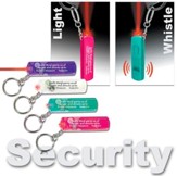 Whistle Light Key Ring; Assorted Colors