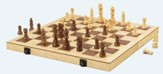 Wood Folding Chess Set, 16 inch