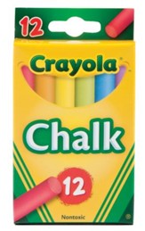 Crayola, Multicolored Chalk, 12 Pieces