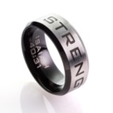 Strength, Men's Stainless Steel Ring, Size 11