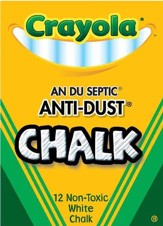 Crayola,. Anti-Dust Chalk, White, 12 Pieces
