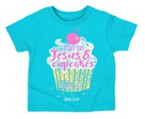 I Run On Jesus and Cupcakes Shirt, Teal,  T5