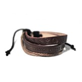 Basketball, Leather And Jute Stamped Bracelet