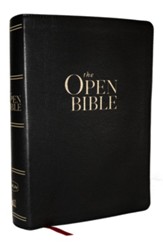 NKJV Open Bible, Comfort Print--soft leather-look, black