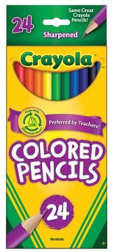 Crayola, Colored Pencils, Long, 24 Pieces