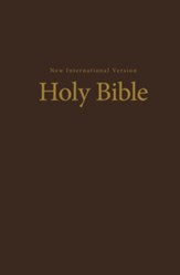 NIV Value Pew and Worship Bible--hardcover, brown