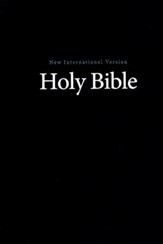 NIV Large-Print Pew and Worship Bible--hardcover, black