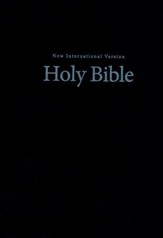 NIV Large-Print Single-Column Pew  and Worship Bible--hardcover, black