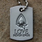 Love Never Ends Memorial Tear Pendant