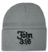 John 3:16 Beanie, Grey