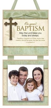 On Your Baptism Photo Plaque