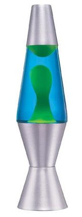 Lava Lamp, 16.3 Inches, Yellow and Blue