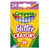 Glitter Crayons, 24 Per Pack, 6 Packs