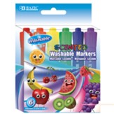 Washable Markers, Scented, 6 Per Pack, 12 Packs