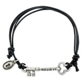 Believe Bracelet - 100% Lead Free Pewter, Adjustable Cord