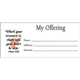 My Offering, Envelopes, Pack of 100, Bill size