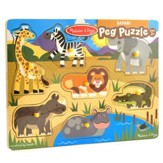 Safari Peg Puzzle, 7 Pieces