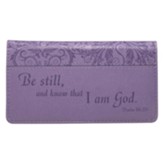 Be Still, Purple Checkbook Cover