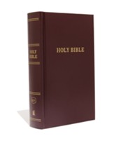 KJV, Pew Bible, Large Print, Hardcover, Burgundy