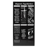 Magnetic Bookmarks, Set of 6, Black and White