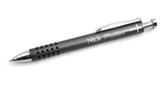 Personalized, Gray Metal Cross Pen with Grip