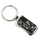 Personalized, Proverbs 31:29 Keyring, Black