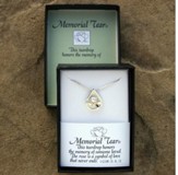 Memorial Tear Moulded Sterling Silver Pendant