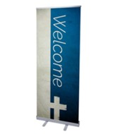 Color Block Welcome (31 inch x 79 inch) RollUp Banner