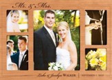 Personalized, Mr and Mrs Photo Frame, Cherry