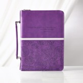 I Know the Plans Bible Cover, Purple, Large