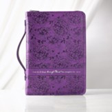 I Can Do All Things Bible Cover, Purple, Large