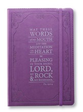 May These Words Lux-Leather Journal, Purple